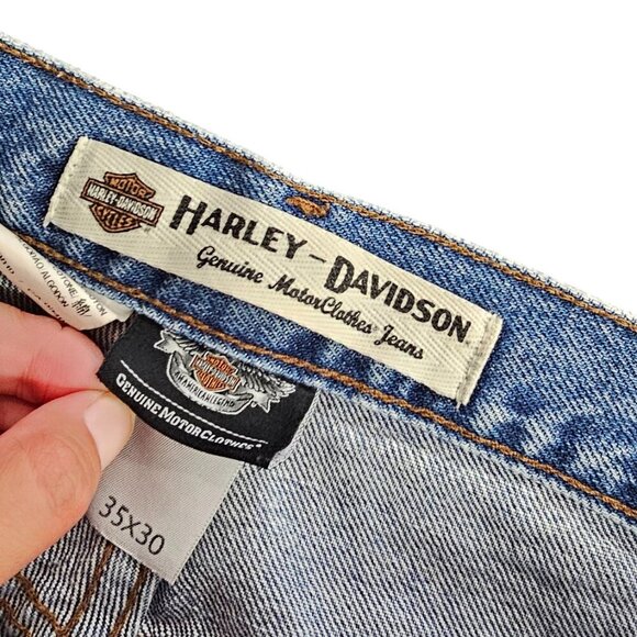 Harley Davidson Mens Jeans, Moto, Motorcycle, Biker, Denim, Size 35 - Picture 4 of 11